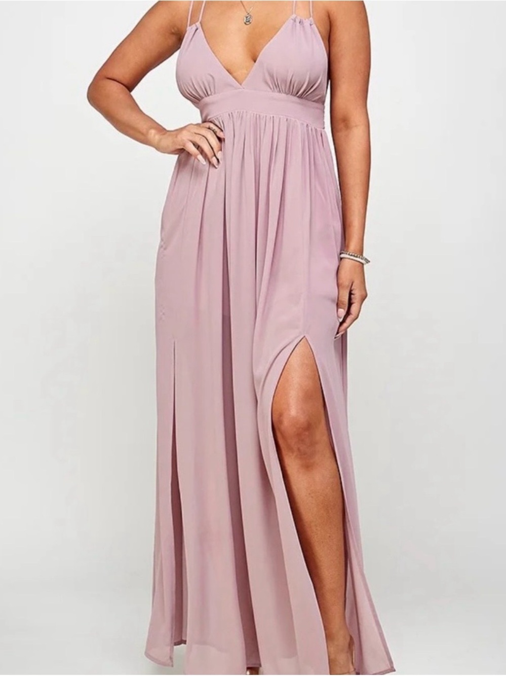 Blush Maxi Dress in Dusty Rose